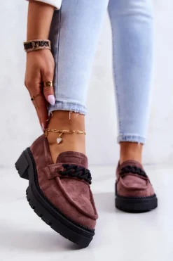 Online Boto Zamszowe Półbuty Loafery La.Fi Brązowe Sapphira