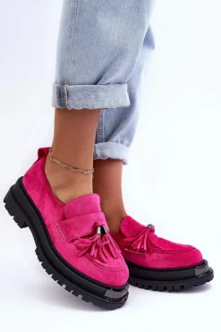 Mokasyny Damskie Zamszowe><noscript><img width=