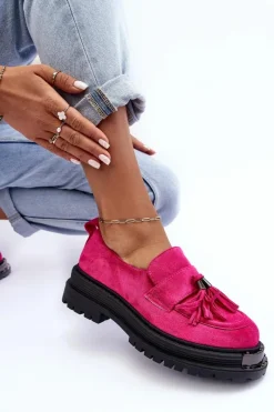 Mokasyny Damskie Zamszowe><noscript><img width=