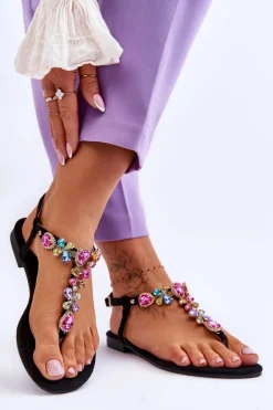 Sandały Płaskie><noscript><img width=