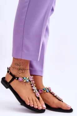 Sandały Płaskie><noscript><img width=