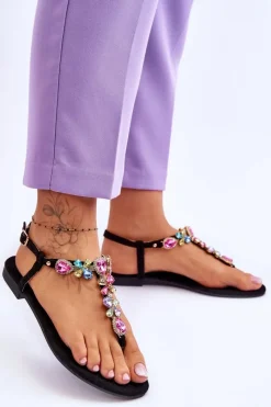 Sandały Płaskie><noscript><img width=