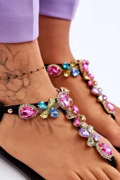 Sandały Płaskie><noscript><img width=