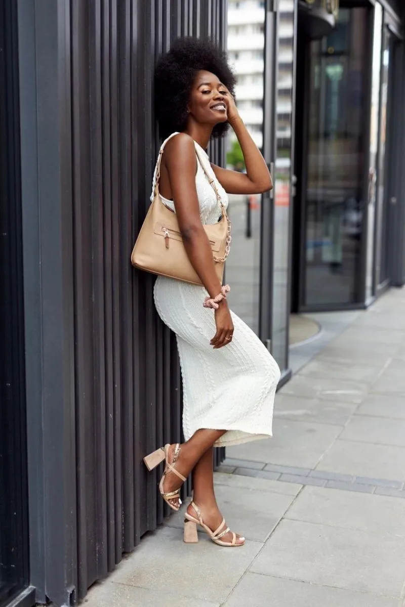 Sandały Na Obcasie>Damskie buty S.Barski Zamszowe Sandały Na Obcasie S.Barski LJ432-1 Beżowe