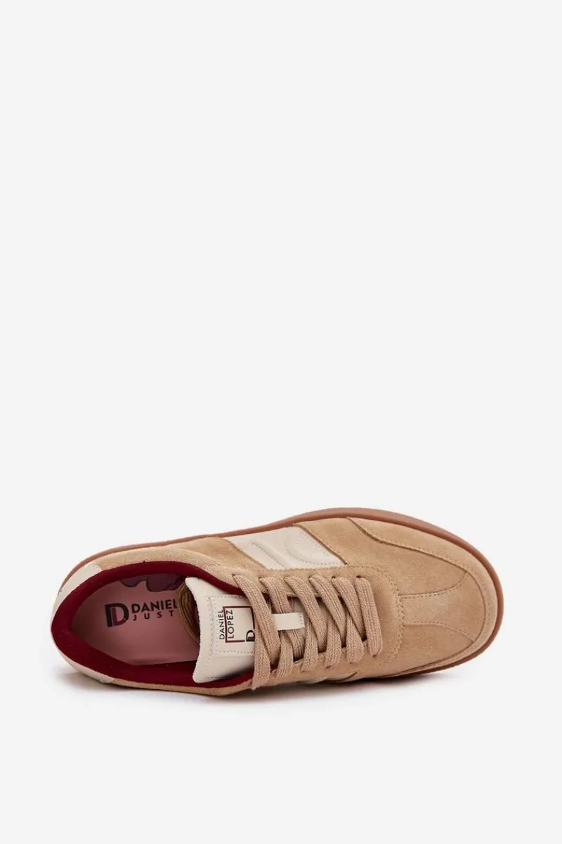 Buty Sportowe Na Platformie|Sneakersy Damskie>Daniel Lopez Just Dare Zamszowe Sneakersy Damskie SS2D4022 Beżowe Beżowy