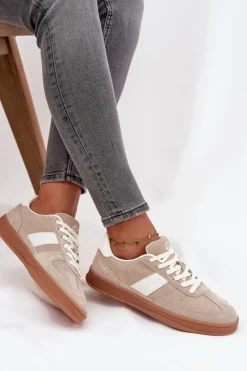 Online Buty damskie Vinceza Zamszowe Sneakersy Damskie Vinceza 14029 Beżowe Beżowy