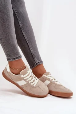 Online Buty damskie Vinceza Zamszowe Sneakersy Damskie Vinceza 14029 Beżowe Beżowy