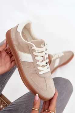 Online Buty damskie Vinceza Zamszowe Sneakersy Damskie Vinceza 14029 Beżowe Beżowy