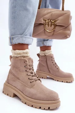 Damskie Trapery|Botki Sznurowane><noscript><img width=