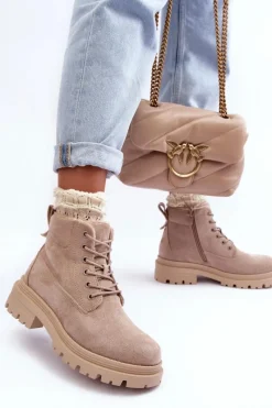 Damskie Trapery|Botki Sznurowane><noscript><img width=