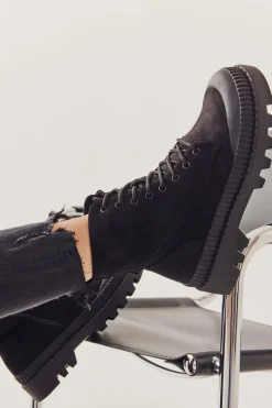 Clearance Boto Zamszowe Trapery Na Platformie Czarne Here I Am