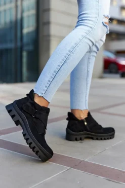 Discount Zamszowe Wiosenne Botki Trapery Na Suwak Czarne Remgate Damskie Botki Wiosenne|Damskie Trapery