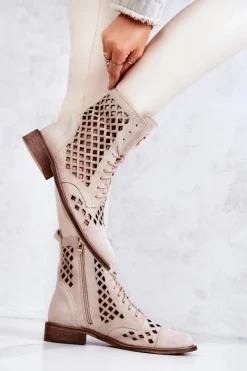 Botki Wiosenne|Brązowe I Beżowe Botki><noscript><img width=