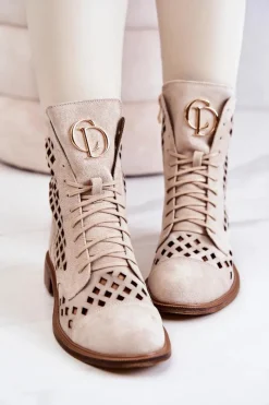 Botki Wiosenne|Brązowe I Beżowe Botki><noscript><img width=