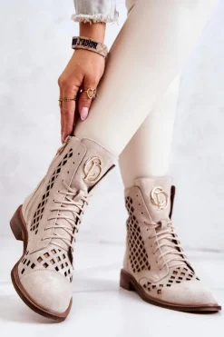 Botki Wiosenne|Brązowe I Beżowe Botki><noscript><img width=