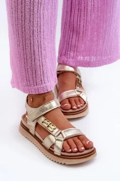 Sandały Płaskie><noscript><img width=