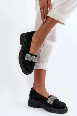 Mokasyny Płaskie|Loafersy Damskie><noscript><img width=