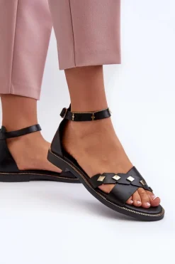 Sandały Płaskie><noscript><img width=