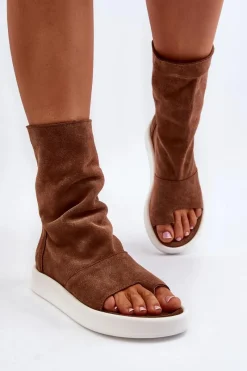 Sandały Z Cholewką|Sandały Płaskie><noscript><img width=