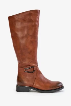 Kozaki Płaskie|Brązowe Kozaki Damskie><noscript><img width=