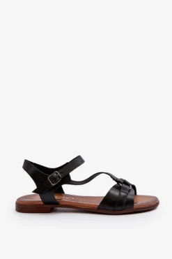 Sandały Płaskie><noscript><img width=