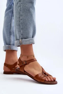 Sandały Płaskie><noscript><img width=