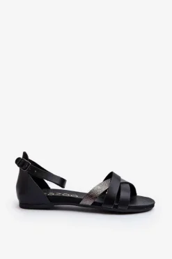 Sandały Płaskie><noscript><img width=