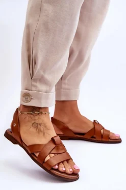 Sandały Płaskie><noscript><img width=