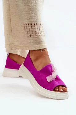 Sandały Płaskie><noscript><img width=