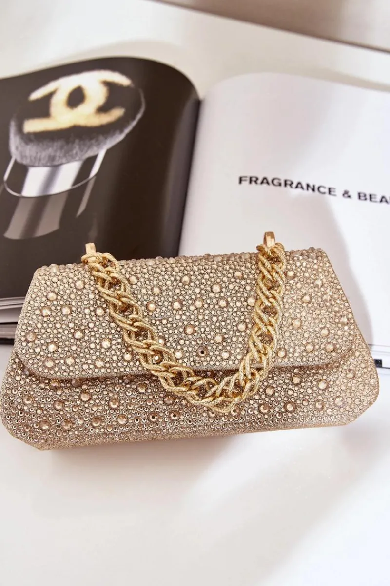 Torebki Kuferki|Kopertówki>Boto Zdobiona Torebka Wizytowa Złota Kariti