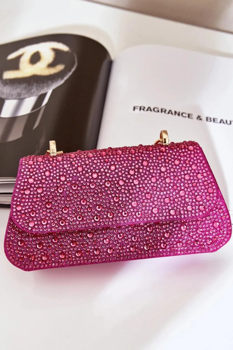 Hot Boto Zdobiona Torebka Wizytowa Fuksja Kariti