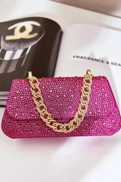 Hot Boto Zdobiona Torebka Wizytowa Fuksja Kariti