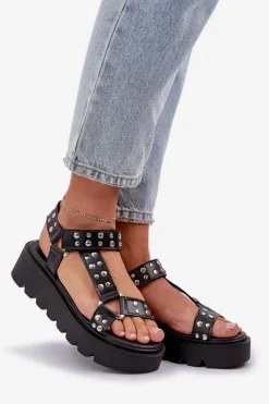 Sandały Płaskie><noscript><img width=