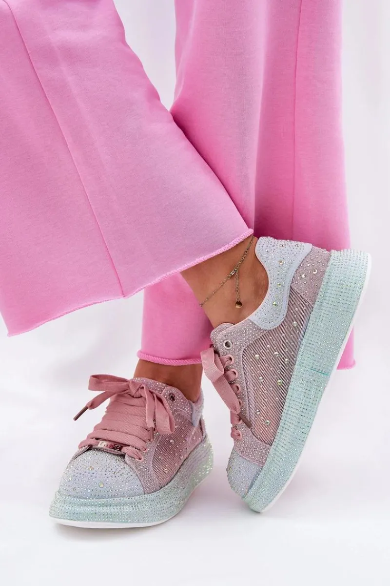 Best GOE Zdobione Sneakersy Na Platformie RR2N4009 Multikolor