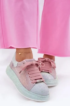 Best GOE Zdobione Sneakersy Na Platformie RR2N4009 Multikolor