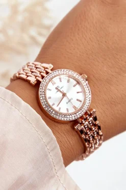 Zegarki>Giorgio&Dario Zegarek Damski Z Cyrkoniami Na Bransolecie Giorgio & Dario GDM3411 Różowe Złoto