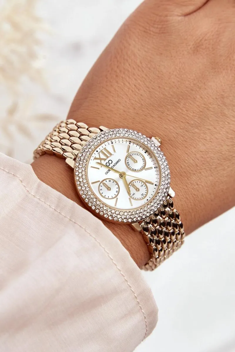 Sale Giorgio&Dario Zegarek Damski Zdobiony Cyrkoniami Giorgio & Dario GDM3028 Złoty