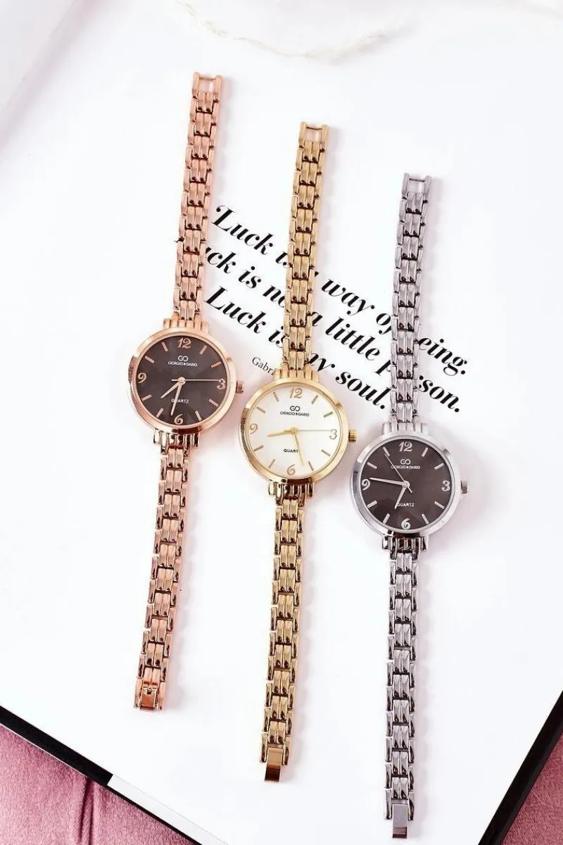 New Zegarek Na Bransolecie Różowe Złoto Zegarki