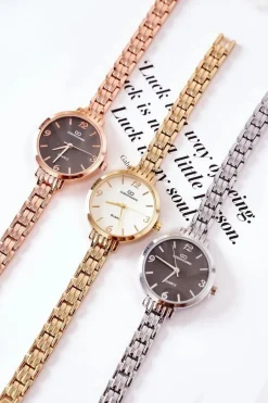 New Zegarek Na Bransolecie Różowe Złoto Zegarki