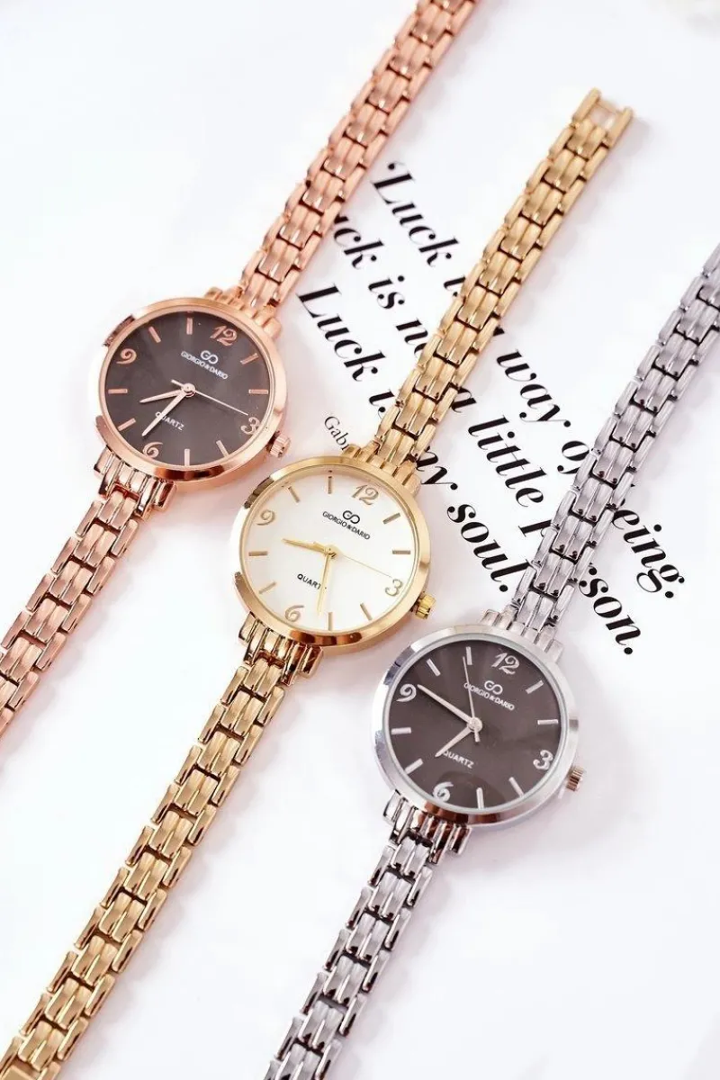 New Zegarek Na Bransolecie Różowe Złoto Zegarki