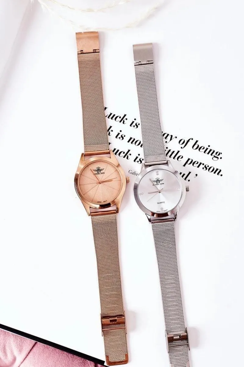 Zegarki>Michael John Zegarek Na Bransolecie Mesh Srebrny