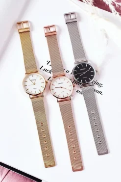 Zegarki>Ernest Zegarek Na Bransolecie Mesh Złoty