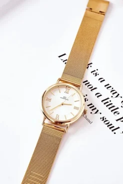 Zegarki></noscript>Giorgio&Dario Zegarek Na Bransolecie Mesh Złoty