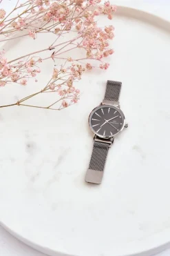 Zegarki>Giorgio&Dario Zegarek Na Bransolecie Mesh Srebrno-Czarny