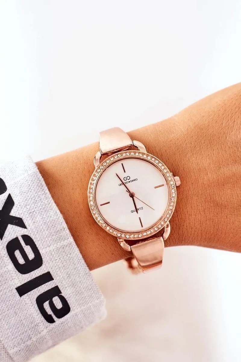 New Giorgio&Dario Zegarek Na Bransolecie Z Cyrkoniami Giorgio & Dario Różowe Złoto