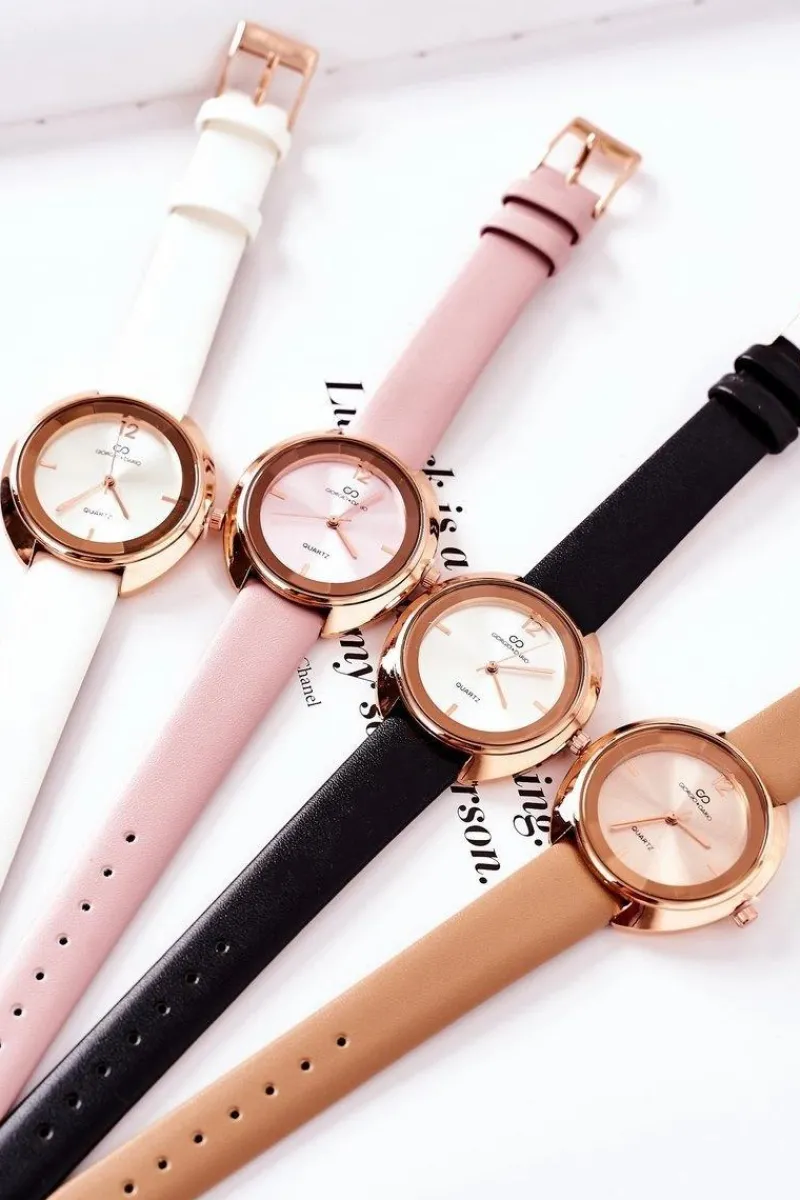 Sale Giorgio&Dario Zegarek Na Skórzanym Pasku Czarny