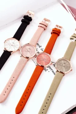 Zegarki></noscript>Giorgio&Dario Zegarek Na Skórzanym Pasku Zielony