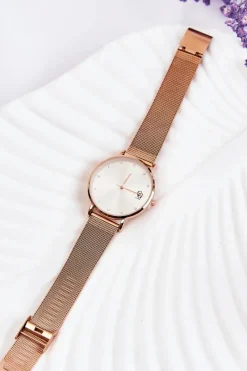 Discount GG Luxe Zegarek Z Dużą Tarczą Różowe Złoto