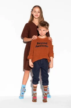 Outlet ZOOKSY/RAINBOW SOCKS Zestaw Dziecięce Skarpetki Zooksy mixTURY Pierniki 2 Pary