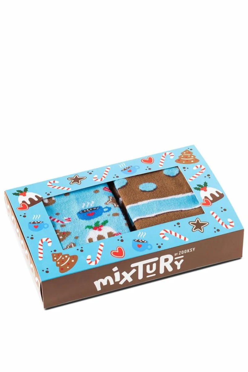 Outlet ZOOKSY/RAINBOW SOCKS Zestaw Dziecięce Skarpetki Zooksy mixTURY Pierniki 2 Pary